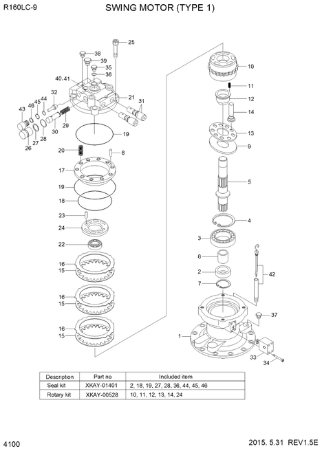31Q5-10160 Swing Motor Fits For R160Lc-9 R180Lc-9