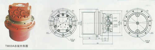 Traverl Motor,Final Drive Fits Jcb 802.7,Takeuchi Tb125,Libra 224S,Case Ck25