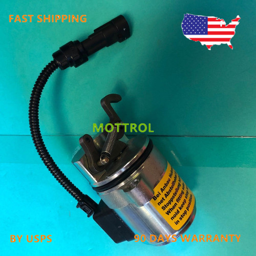 04272956 0427-295612 Volt Fuel Shut Off Solenoid Replaces FITS Bobcat 6686715, 863 864 873 883 Diesel Deutz,BMF 2011,BF4M201