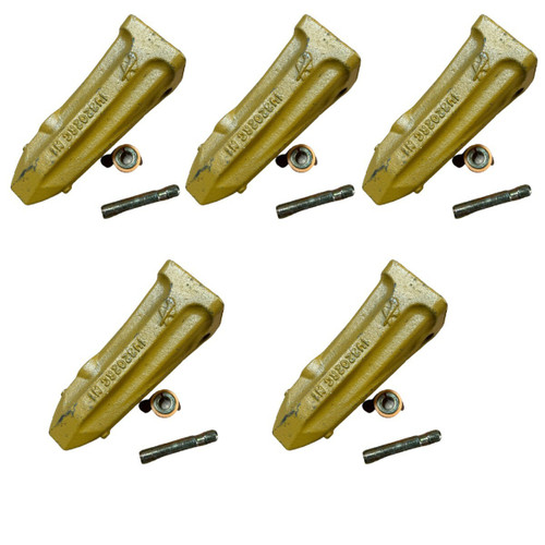 5 Pk 1U3202Rc J200 Rock Bucket Teeth ,Tooth With Pin Retainer 8E6209 8E6208