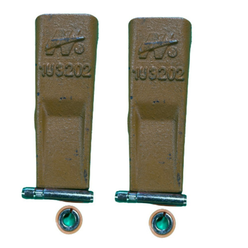 2 Set Fits Blackcat 1U3202 1U-3202 J200 Bucket Teeth W/ Pins And Keepers