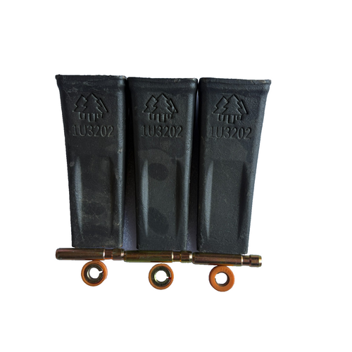 3 Pk 1U3202 1U-3202 Forged Teeth W/ Pins 8E6208 Keepers 8E6209 Fits For Cat J200