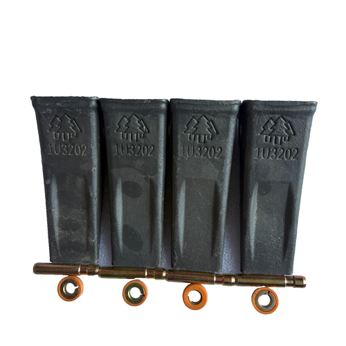 4 Pk 1U3202 1U-3202 Forged Teeth W/ Pins 8E6208 Keepers 8E6209 Fits For Cat J200