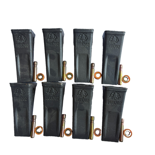 8 Pk 1U3202 1U-3202 Forged Teeth W/ Pins 8E6208 Keepers 8E6209 Fits For Cat J200