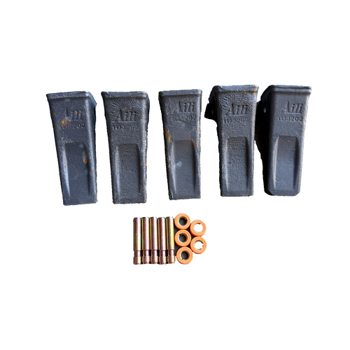 1U3202 Bucket Teeth With Pins 8E6208 Retainers 8E6209 For J200 Series - 5 Set