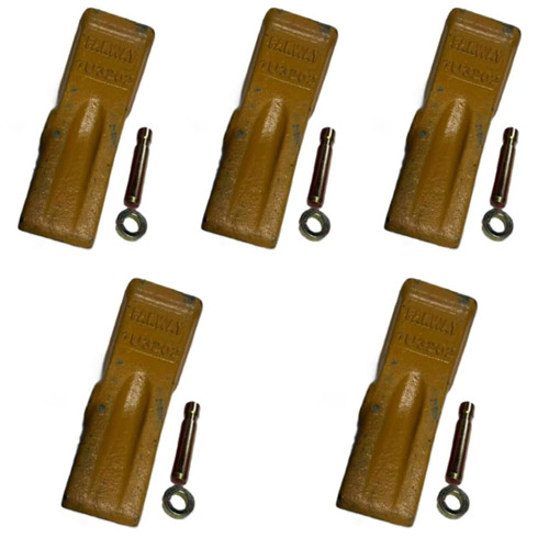 Farway 5Pk 1U3202 1U-3202 J200 Bucket Dirt Teeth  Pins 8E6208 Retainers 8E6209