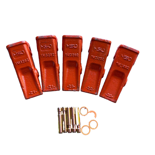 1U3202 J200 1U-3202  Bucket Teeth With Pins 8E6208 Retainers 8E6209 - 5 Pack