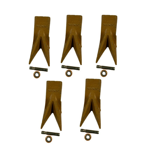 5 Pk 1U3202Wt 1U3202Wtl Bucekt Teeth Tooth With Pin ,Retainer 8E6208 8E6209