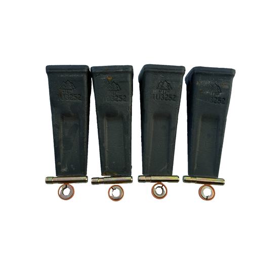 4Pk 1U3252 Forged Teeth  W/ Pin 8E6259 8E6258 Retainer Fits For Cat J250 Tooth