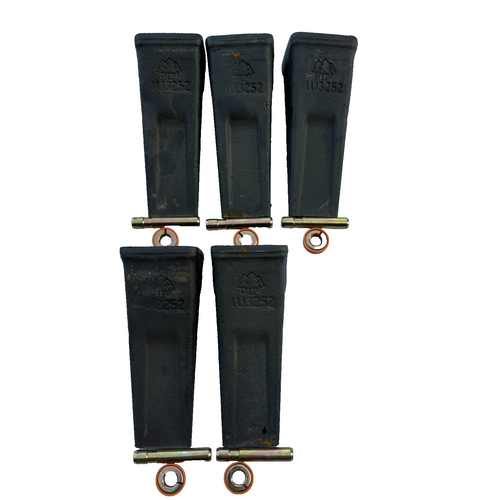 5 Set  1U3252 Forged Bucket Teeth W/ Pin 8E6258 Ring 8E6259 For Cat J250 Tooth