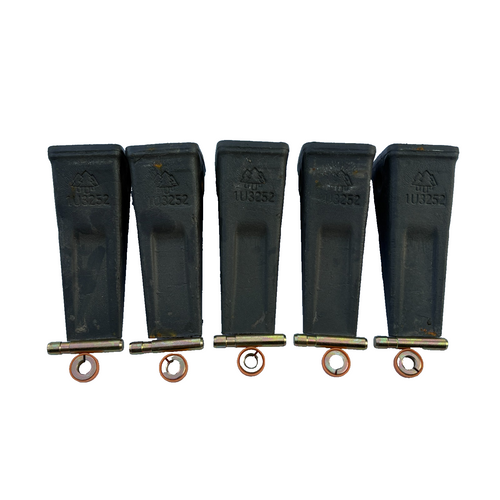 5 Set  1U-3252 Forged Bucket Teeth W/ Pin 8E-6258 Ring 8E6259 For Cat J250 Tooth