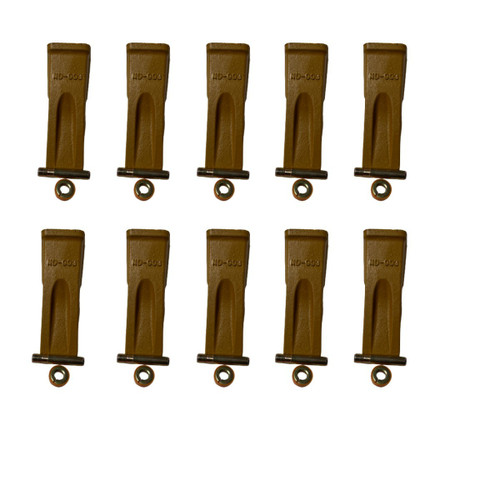 10 Pk 1U3252 1U-3252 Bucket Tooth  9J2258 Pins, 8E6259 Retainer For J250 Teeth