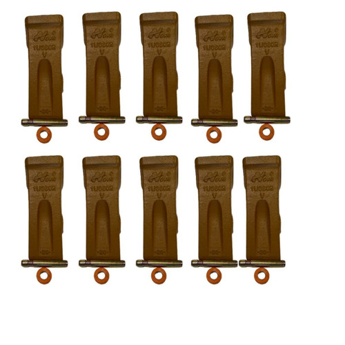 10 Pk 1U3302 1U-3302 Teeth With Pins 9J2308 8E6259 Fits For Cat J300 Adapter