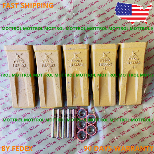 5 Pk 1U3352 1U-3352 Bucket Teeth,9J2358 Pins ,8E6359 Lock Fits For J350 Tooth