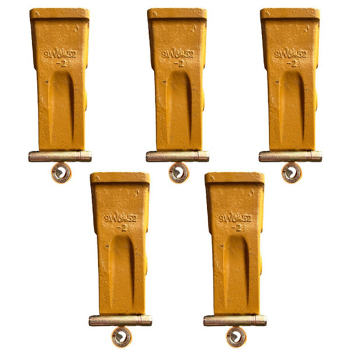 5 Pcs 1U3452 9W8452 J450 Tiger Bucket Tooth,8E0468 Pin ,8E8469 Sleeved Retainer