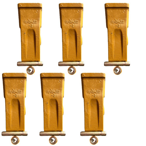 6 Pcs 1U3452 9W8452 J450 Teeth  Bucket Tooth,8E0468 Pin ,8E8469  Retainer