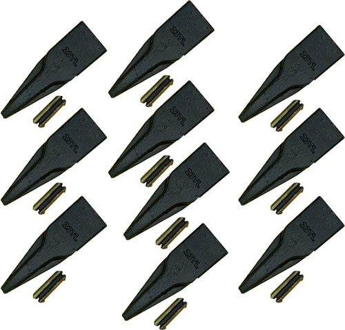 10Pk 23T 23Tl 230Tl Tiger Long Bucket Teeth 23Fp Flexpins For Deere Case Backhoe