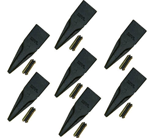 7 Pk 23T 23Tl 230Tl Tiger Long Bucket Teeth 23Fp Flexpins For Deere Case Backhoe