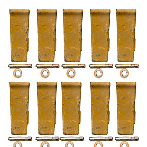 6Y3222 6Y-3222 Bucket Teeth Set Of 10 J225 Size Cat Pin 6Y3228 8E6259 Retainer