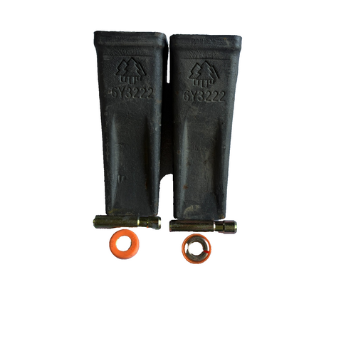 2Pk 6Y3222 6Y-3222 Forged Teeth With Pin 6Y3228 6E8259 For J225 Adapter Shank