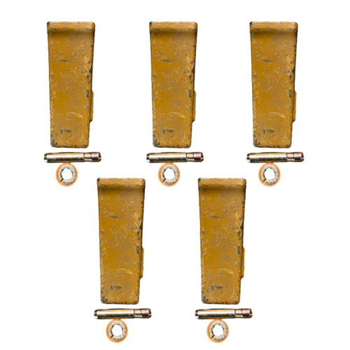 6Y3222 6Y-3222 Bucket Teeth Set Of 5 J225 Size Cat Pin 6Y3228 8E6259 Retainer