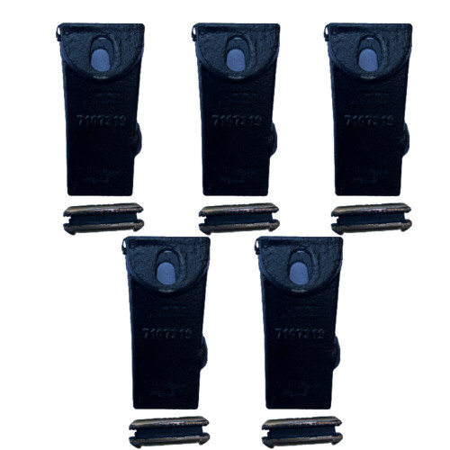 5Pk 7107319  Skid Bucket Tooth  Teeth 6737326 Flexpin 23Fp For Mini Excavator