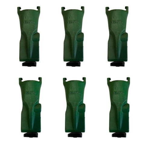 6-Pk Fits V23Syl 23Syl V23 V Style Bucket Digging Teeth W/ 23 Pn V23Pn Flex Pins