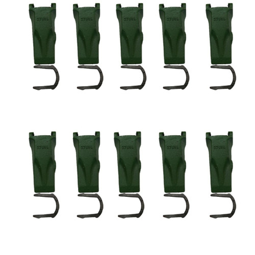 10 Pk V27Syl 27Syl Teeth With 27Lk Lock Teeth Pin Fits For V Style Tooth