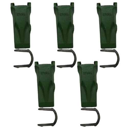 5-Pk V27Syl 27Syl Teeth With 27Lk Lock Teeth Pin Fits V Style Tooth