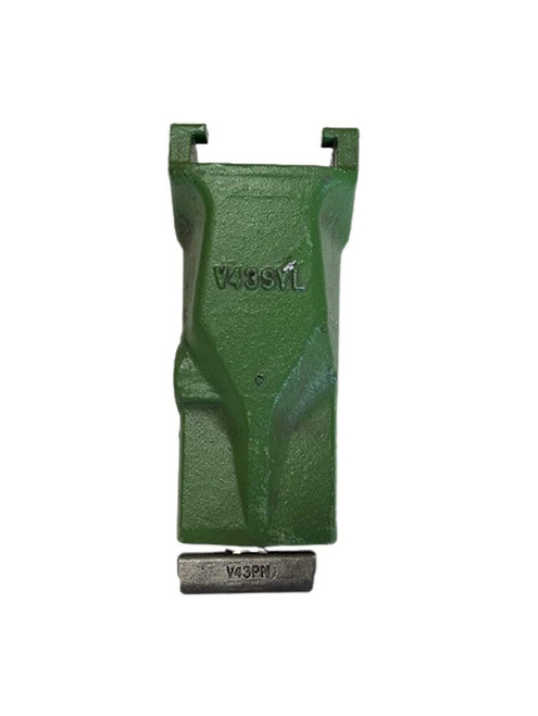 V43Syl Bucket Teeth W/ V43Pn Flex Pin Fits For 8801-V43 Bucket Adapter