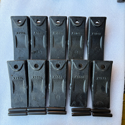 10 Pack X156L Dirt Teeth Bucket  Long With 10 P156 Roll Pins For Mini Excavator