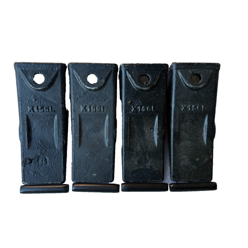 4 Pk Mini Excavator Long Dirt Bucket Teeth X156L W/ Pins  P156  T156X