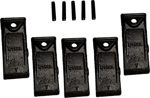 5 Pk X156L  Long Dirt Bucket Teeth W/ Roll Pins P156 T156X For Mini Excavator