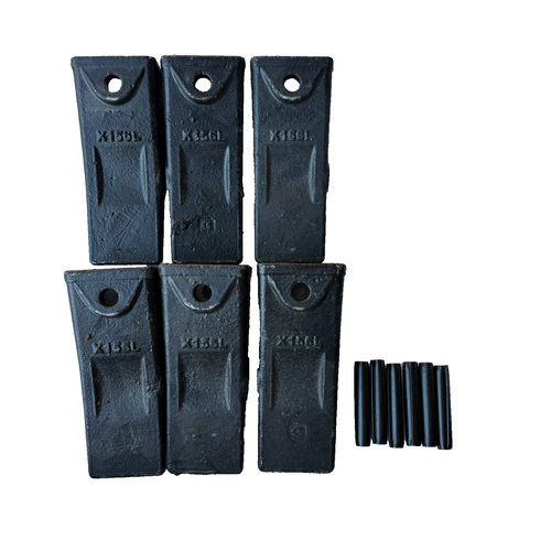 6 Pk Mini Excavator Long Dirt Bucket Teeth W/ Pins - X156L , P156 ,T156X 6727801