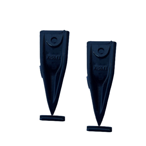 2 Tiger Rock Bucket Digging Teeth X156Tl W Roll Pins  P156 For X156 Style Tooth