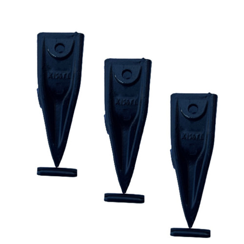 3 Tiger Rock Bucket Digging Teeth X156Tl W Roll Pins  P156 For X156 Style Tooth