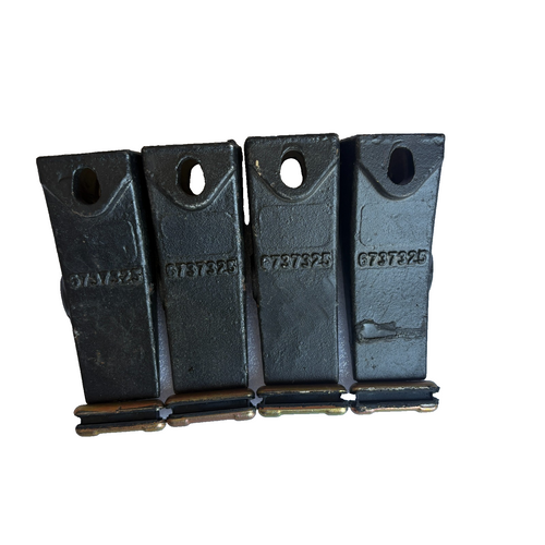 6737325 Bucket Teeth With 6737326 Flexpins For Bobcat Style Mini Excavator 4Pk