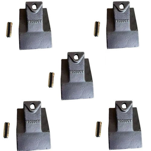 5 Pk X156Xf 7102097 Flare Wide Bucket Teeth Pin 6737326 Fits For Bobcat Skid Ste