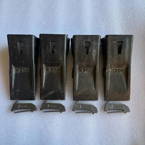 4 Set X290  Teeth With K290S Steel Locks Fits For X290 Bucket  Adapter Tooth