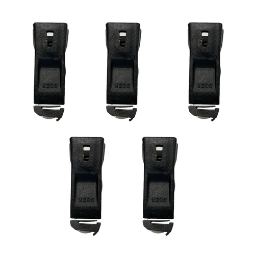 5 Set X290  Bucket Teeth With Pins K290S Steel Locks For X290 Bucket Adapter