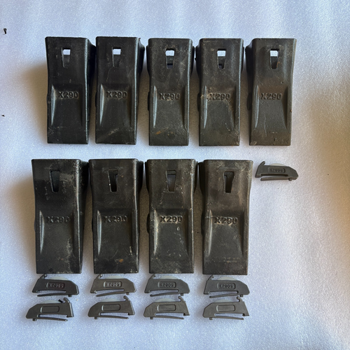 9 Set X290  Teeth With K290S Steel Locks Fits For X290 Bucket  Adapter Tooth