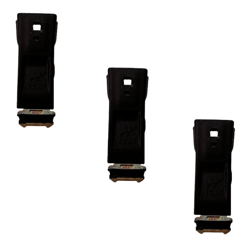 3 Pc X290 Parabolic Standard Dirt Teeth W/Flex Pins P290Stp