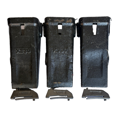 3 Set X330 Bucket Teeth W/ K330S Spring Flex Pin Skid Steer  Backhoe X330 Tooth