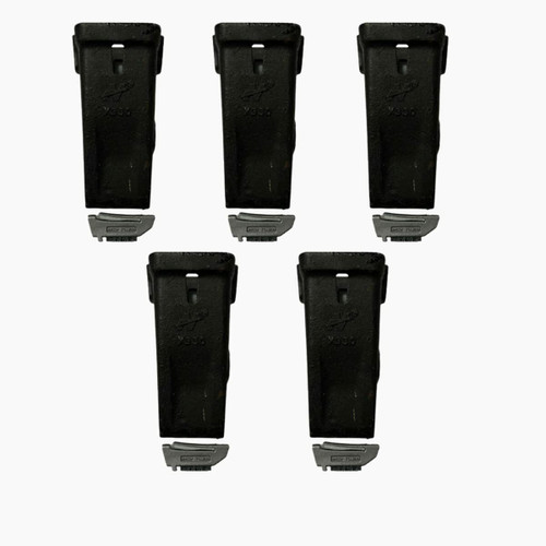 5 Set  X330  Digging Bucket Teeth Tooth W/ Flex Pin K330S  For X330 Adapter