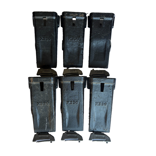6 Sets X330 Bucket Teeth, Bucket Tooth Digging W/ Fix Pin K330 For X330 Shanks