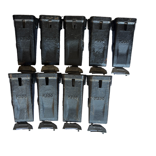9 Sets X330 Bucket Teeth, Bucket Tooth Digging W/ Fix Pin K330S For X330 Shanks