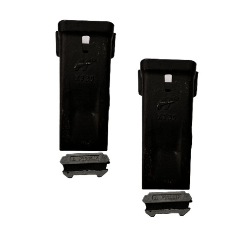 2 Pk X330 X330Sp Parabolic Standard Dirt Teeth W/ Flex Pins P330 P330Stp Pins