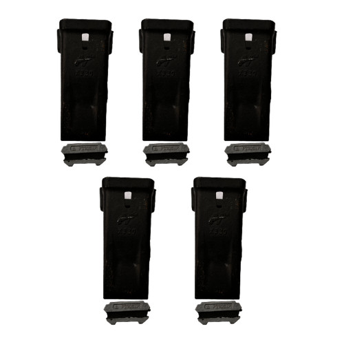 5 Pk X330 X330Sp Parabolic Standard Dirt Teeth W/ Flex Pins P330 P330Stp Pins