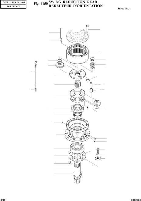K1000350 Swing Reduction Device Fits For Dx480 Dx520Lc Dx500Lc-5 Dx470Lc-5