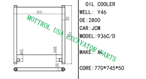 2800 Oil Cooler Core Ass'y For JCM 936C 936D